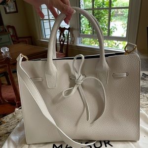 AUTHENTIC MANSUR GAVRIEL NEW white large sun bag